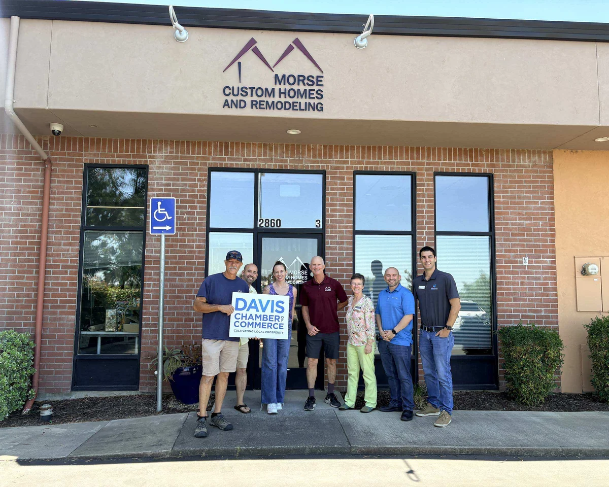 Chamber members at Morse Custom Homes and Remodeling, a locally owned Davis business