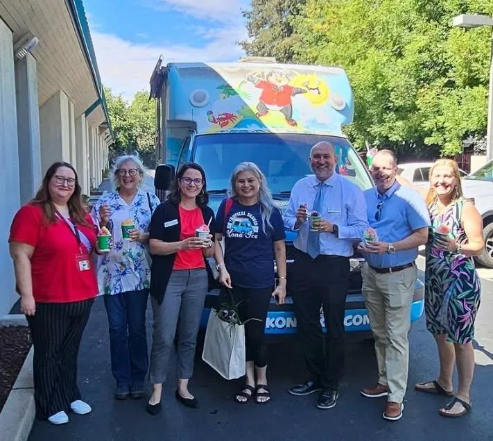 Kona Ice of Davis, a Small Business Grant recipient, with the Davis Chamber Foundation