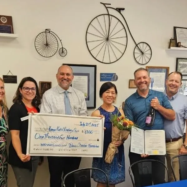 The Davis Chamber Foundation presenting a 2025 Small Business Grant to Kumon Math and Reading Center of Davis