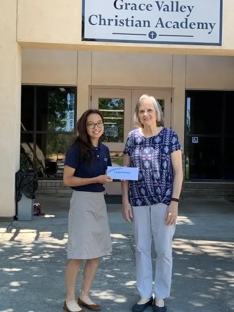 A Davis Chamber Foundation scholarship recipient